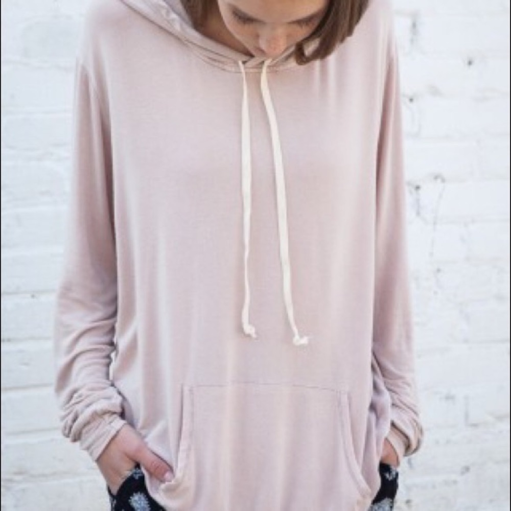 Brandy Melville Lightweight Pink Hoodie